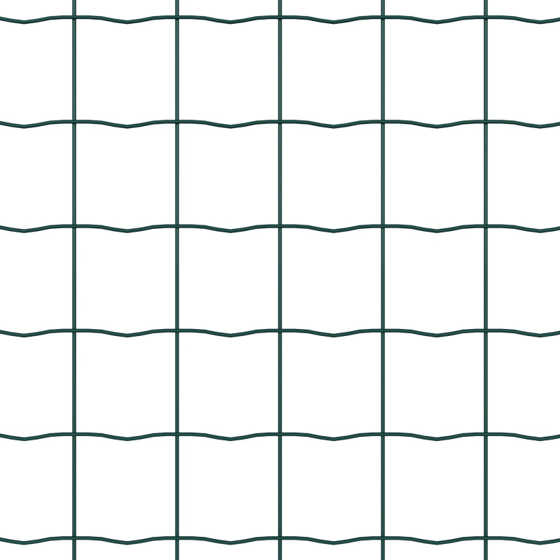 vidaXL Eiropas žogs Zaļa 0,6 x 25 m PVC pārklāts dzelzs