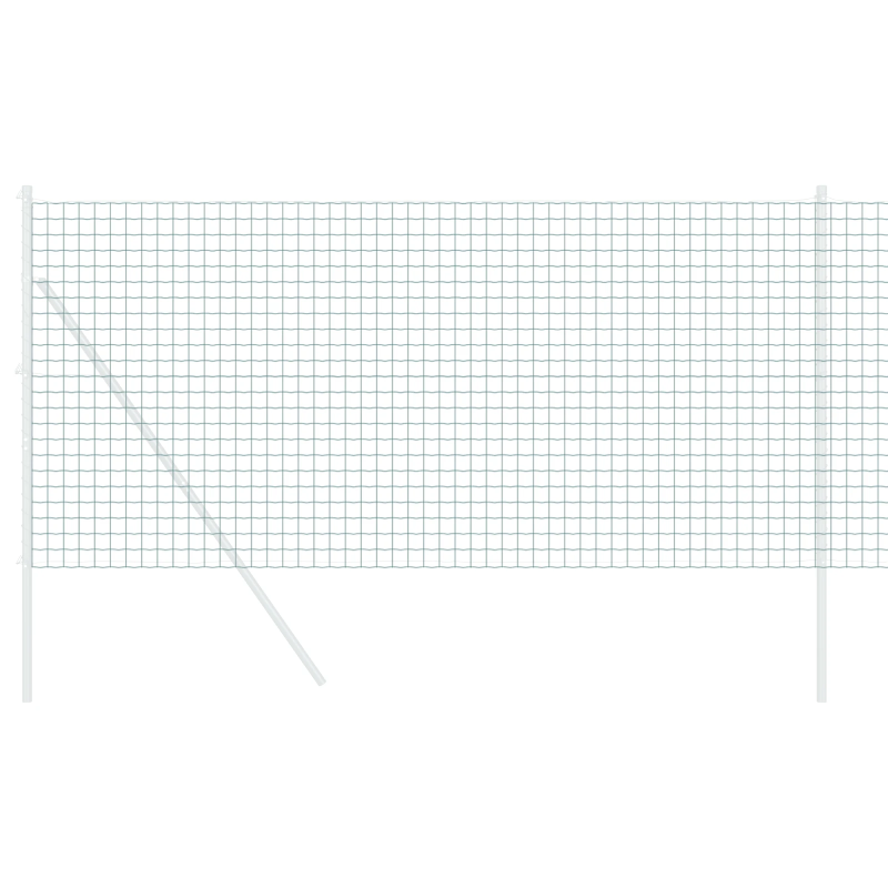 vidaXL Eiropas žogs Zaļa 1 x 25 m PVC pārklāts dzelzs