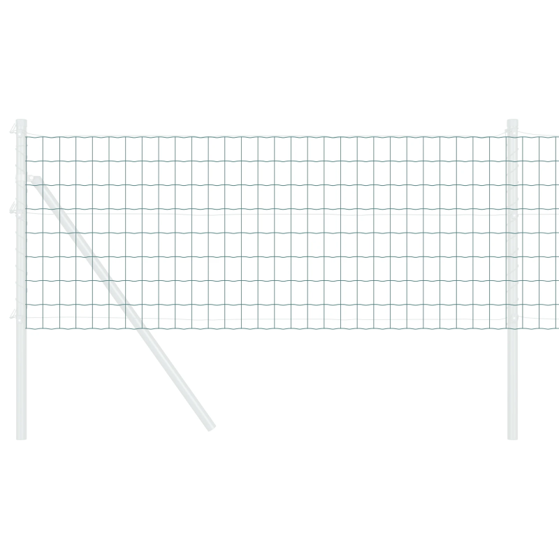 vidaXL Eiropas žogs Zaļa 0,6 x 25 m PVC pārklāts dzelzs