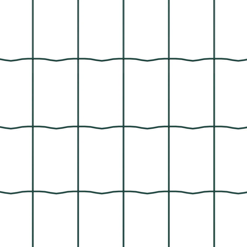 vidaXL Eiropas žogs Zaļa 1 x 25m PVC pārklāts dzelzs