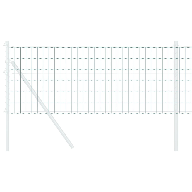 vidaXL Eiropas žogs Zaļa 0,4 x 25 m PVC pārklāts dzelzs