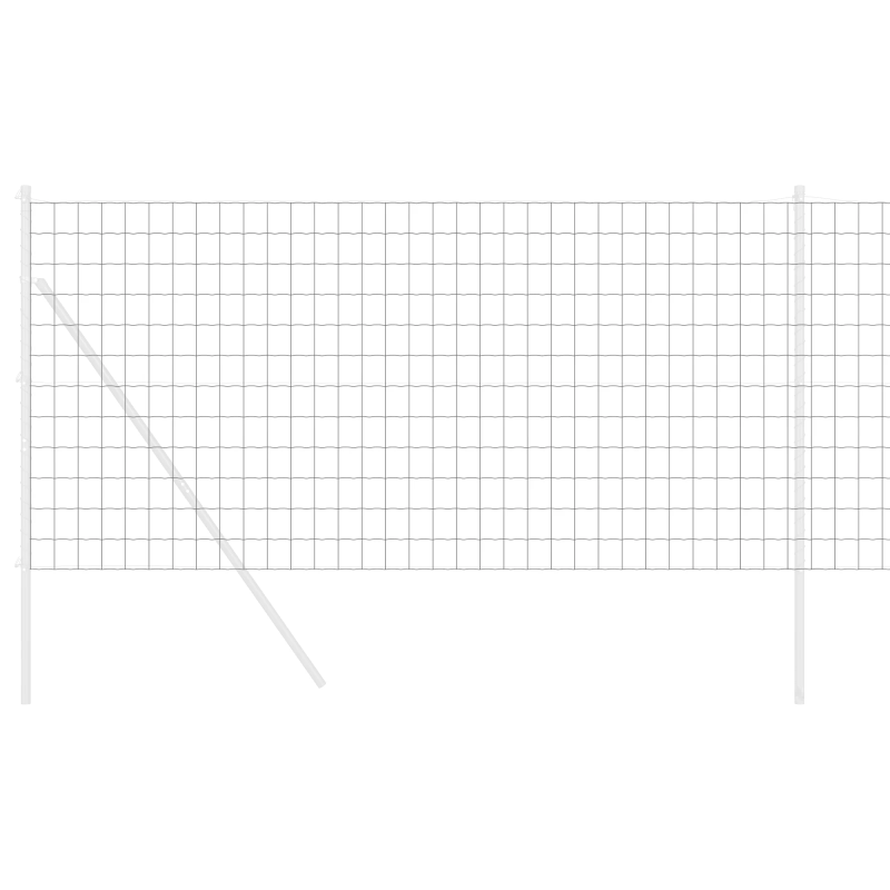 vidaXL Eiropas žogs Pelēka 1,2 x 10 m PVC pārklāts dzelzs