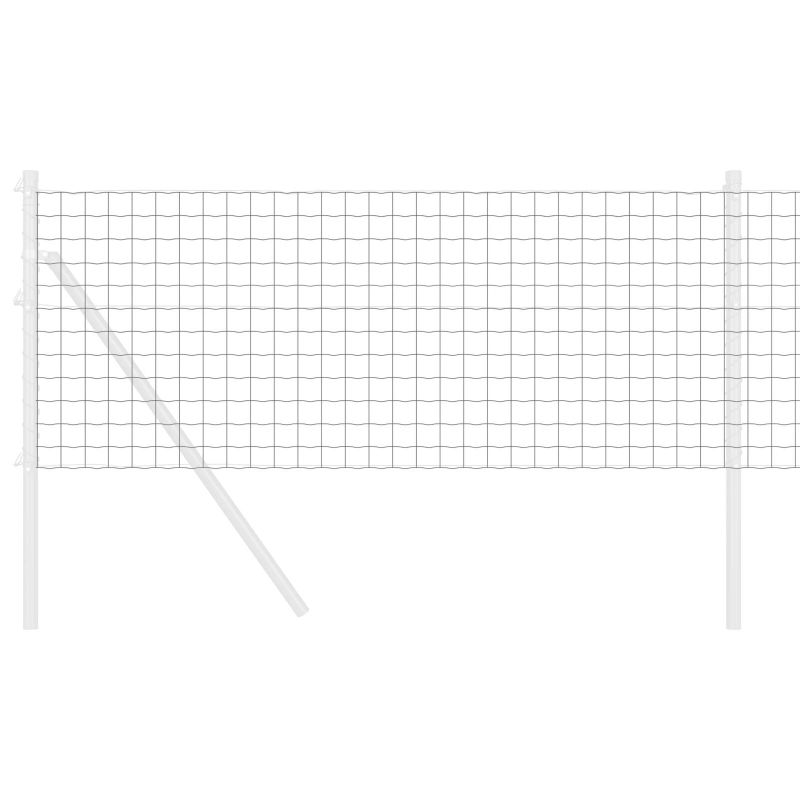 vidaXL Eiropas žogs Pelēka 0,4 x 25 m PVC pārklāts dzelzs