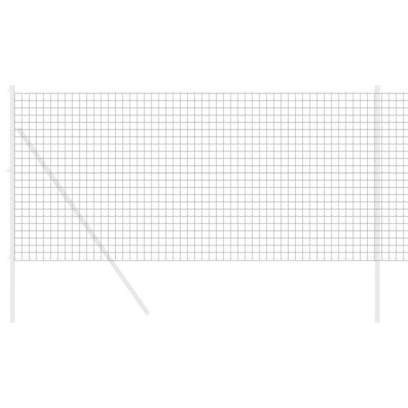 vidaXL Eiropas žogs Pelēka 1,2 x 25 m PVC pārklāts dzelzs