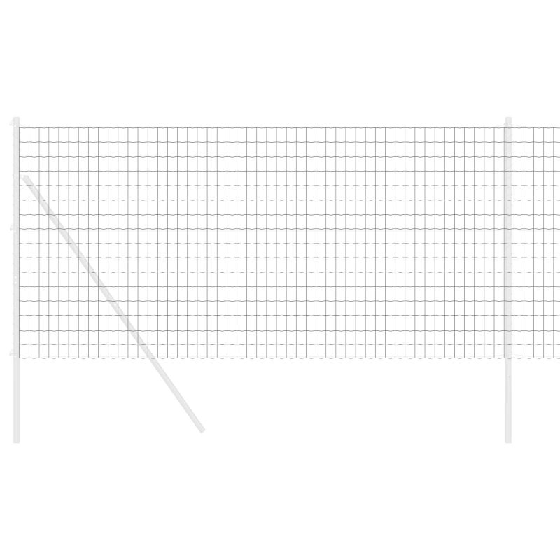 vidaXL Eiropas žogs Pelēka 1 x 25 m PVC pārklāts dzelzs
