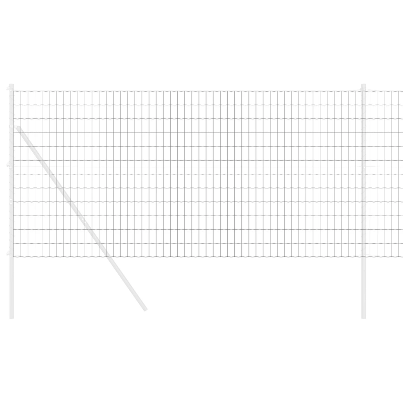 vidaXL Eiropas žogs Pelēka 1,2 x 25 m PVC pārklāts dzelzs