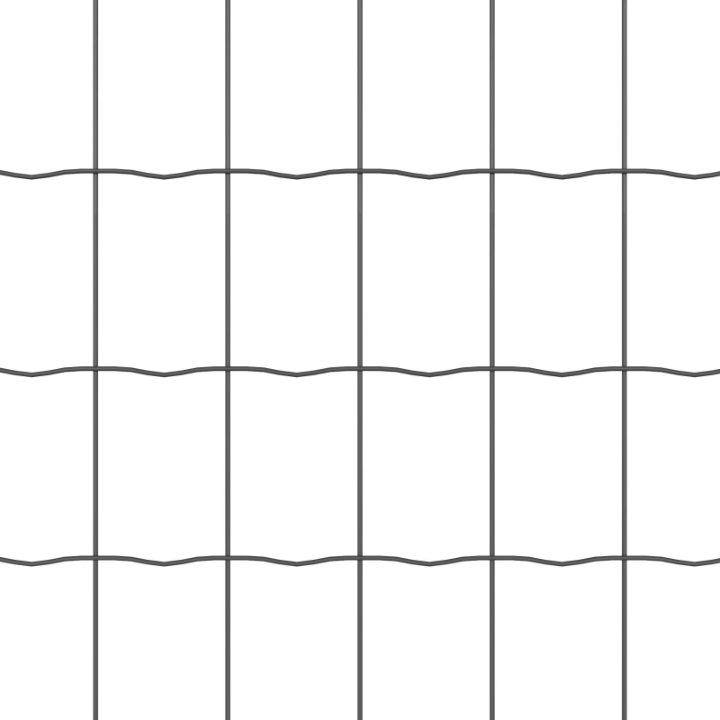 vidaXL Eiropas žogs Pelēka 0,4 x 50 m PVC pārklāts dzelzs