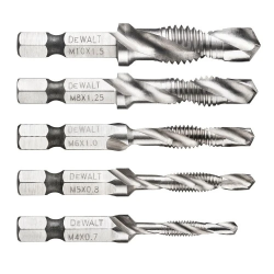 DeWALT Vītņu urbji 5gb.,M4 M5 M6 M8 M10,
