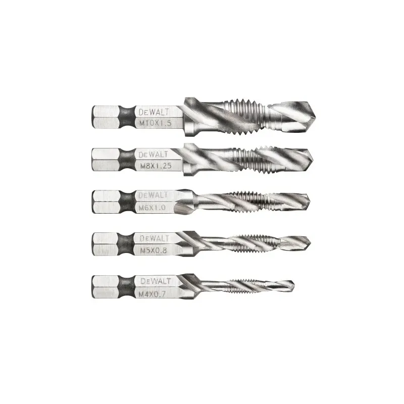 DeWALT Vītņu urbji 5gb.,M4 M5 M6 M8 M10,