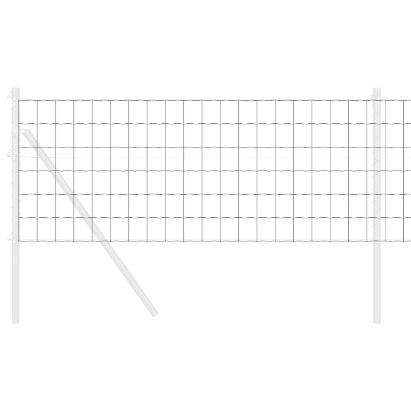 vidaXL Eiropas žogs Pelēka 0,6 x 50 m PVC pārklāts dzelzs