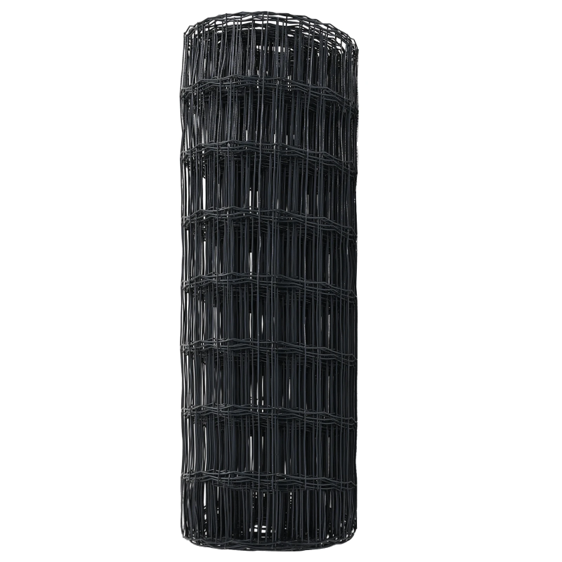 vidaXL Eiropas žogs Pelēka 0.4 x 10 m PVC pārklāts dzelzs