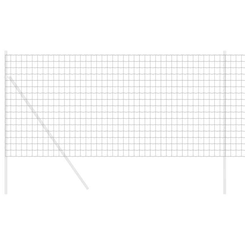 vidaXL Eiropas žogs Pelēka 1,4 x 10 m PVC pārklāts dzelzs