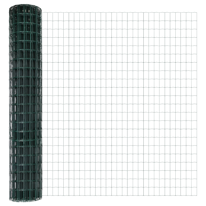 vidaXL Žogs ar stabu Zaļa 1,6 x 10 m Tērauds un PVC