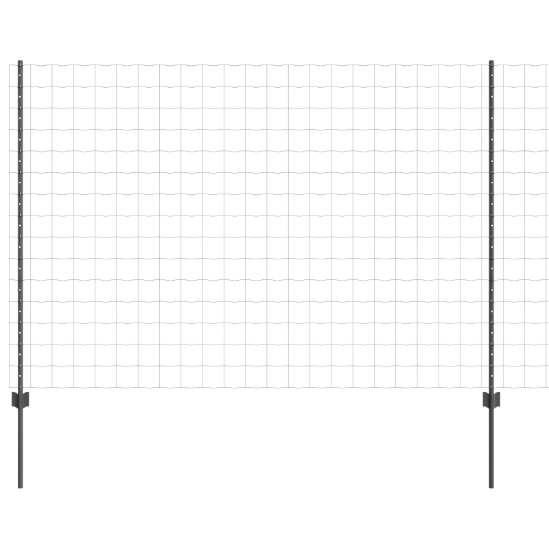 vidaXL Žogs ar stabu Pelēka 1,5 x 10 m Tērauds