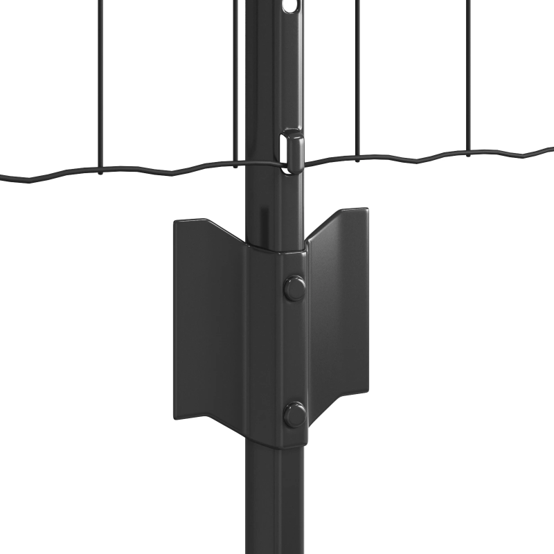 vidaXL Žogs ar stabu Pelēka 0,8 x 25 m Tērauds