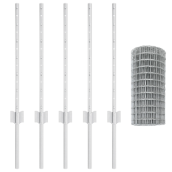 vidaXL Žogs ar stabu Sudraba 0,6 x 10 m Tērauds