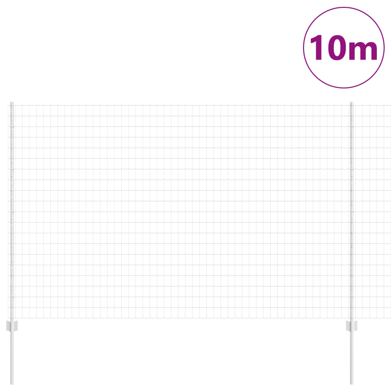vidaXL Žogs ar stabu Sudraba 1,6 x 10 m Tērauds