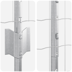 vidaXL Žogs ar stabu Sudraba 1 x 10 m Tērauds