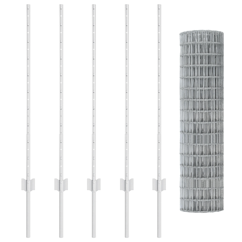 vidaXL Žogs ar stabu Sudraba 1 x 10 m Tērauds