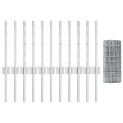 vidaXL Žogs ar stabu Sudraba 0,4 x 25 m Tērauds