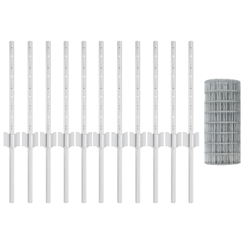 vidaXL Žogs ar stabu Sudraba 0,4 x 25 m Tērauds