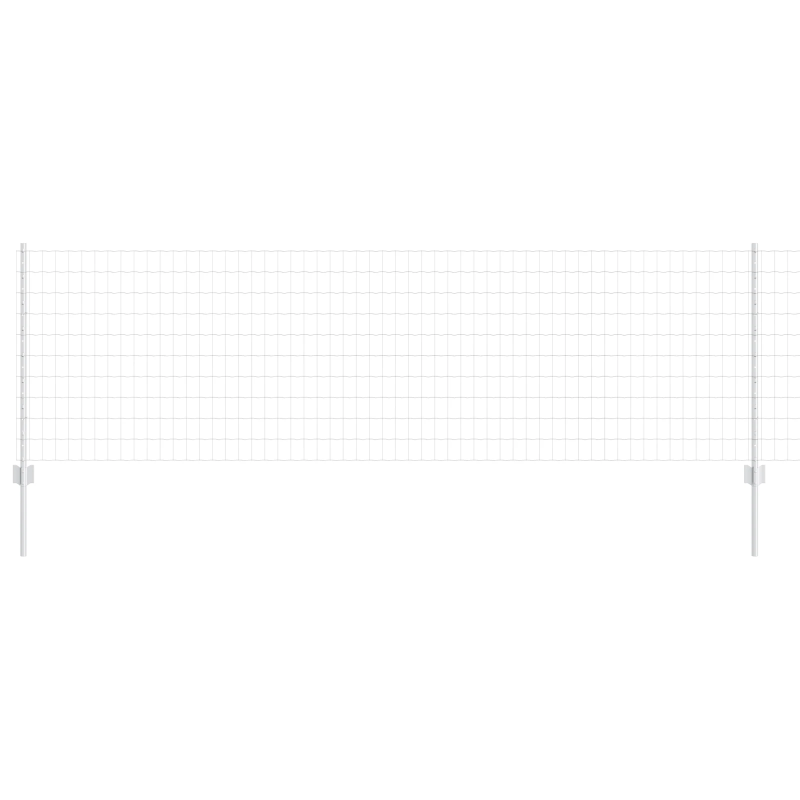 vidaXL Žogs ar stabu Sudraba 0,8 x 25 m Tērauds