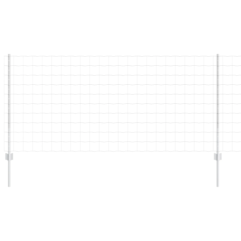 vidaXL Žogs ar stabu Sudraba 1 x 25 m Tērauds