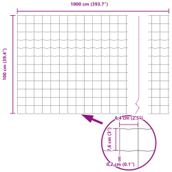 vidaXL Žogs ar stabu Sudraba 1 x 10 m Tērauds