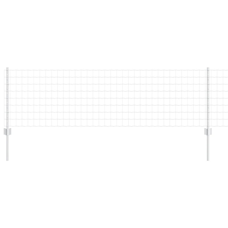 vidaXL Žogs ar stabu Sudraba 0,6 x 50 m Tērauds