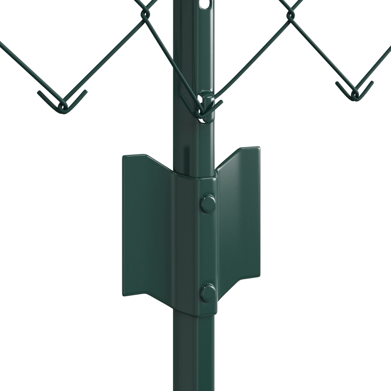 vidaXL Žogs ar stabu Zaļa 0,4 x 10 m Tērauds un PVC