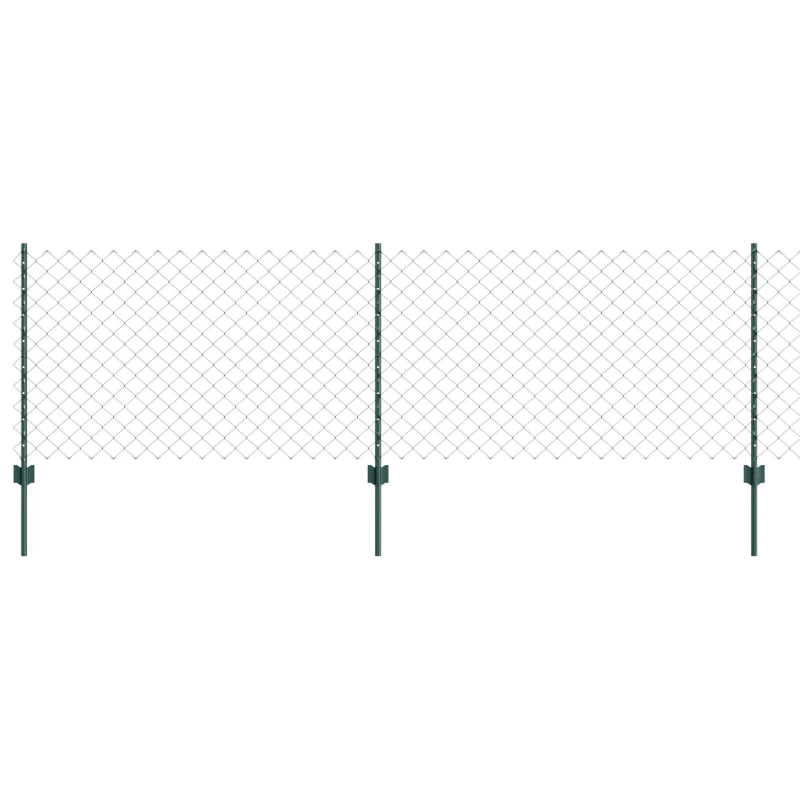 vidaXL Žogs ar stabu Zaļa 0,8 x 10 m Tērauds un PVC