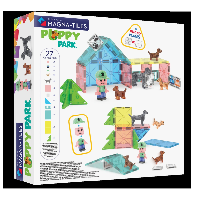 MAGNA-TILES Magnētiskais konstruktors Kucēnu parks, 27 gab.