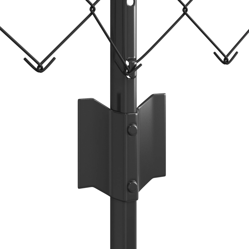 vidaXL Žogs ar stabu Pelēka 0,4 x 10 m Tērauds un PVC
