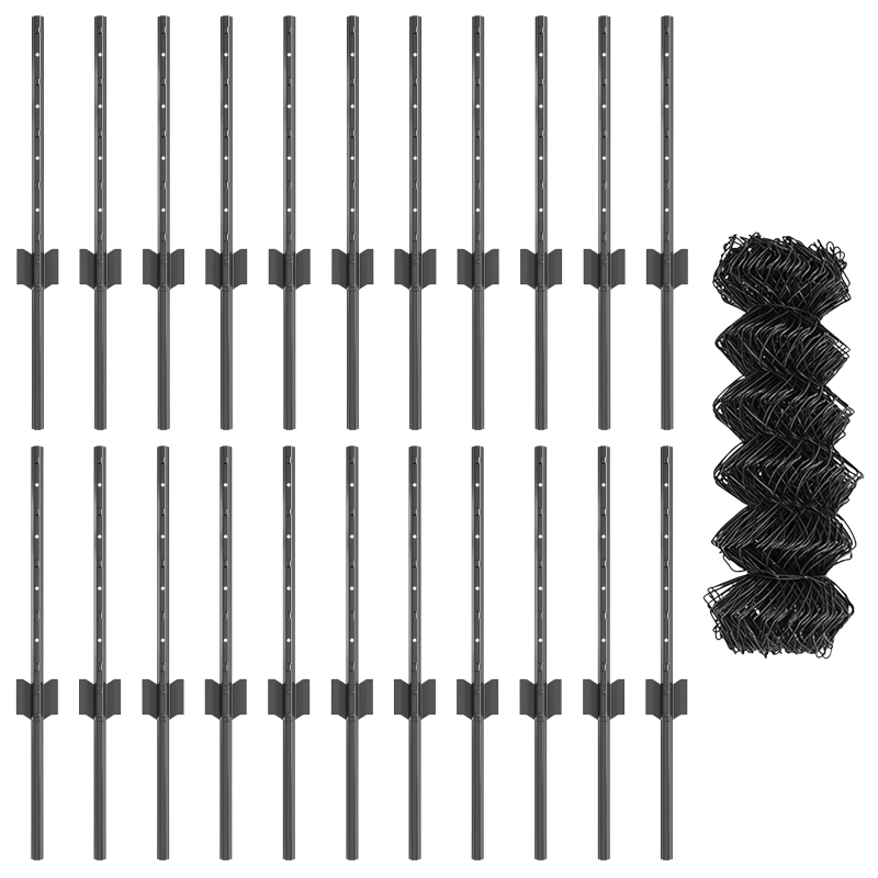 vidaXL Žogs ar stabu Pelēka 0,4 x 25 m Tērauds un PVC