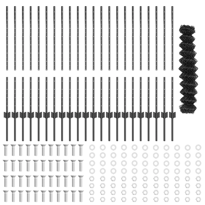 vidaXL Žogs ar stabu Pelēka 1 x 25 m Tērauds un PVC