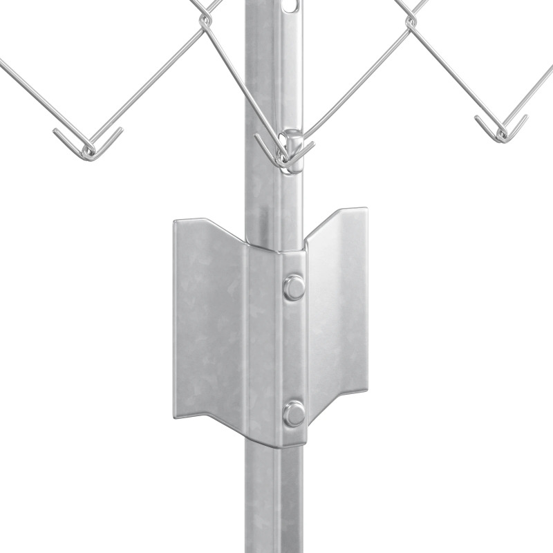 vidaXL Žogs ar stabu Sudraba 0,4 x 25 m Tērauds