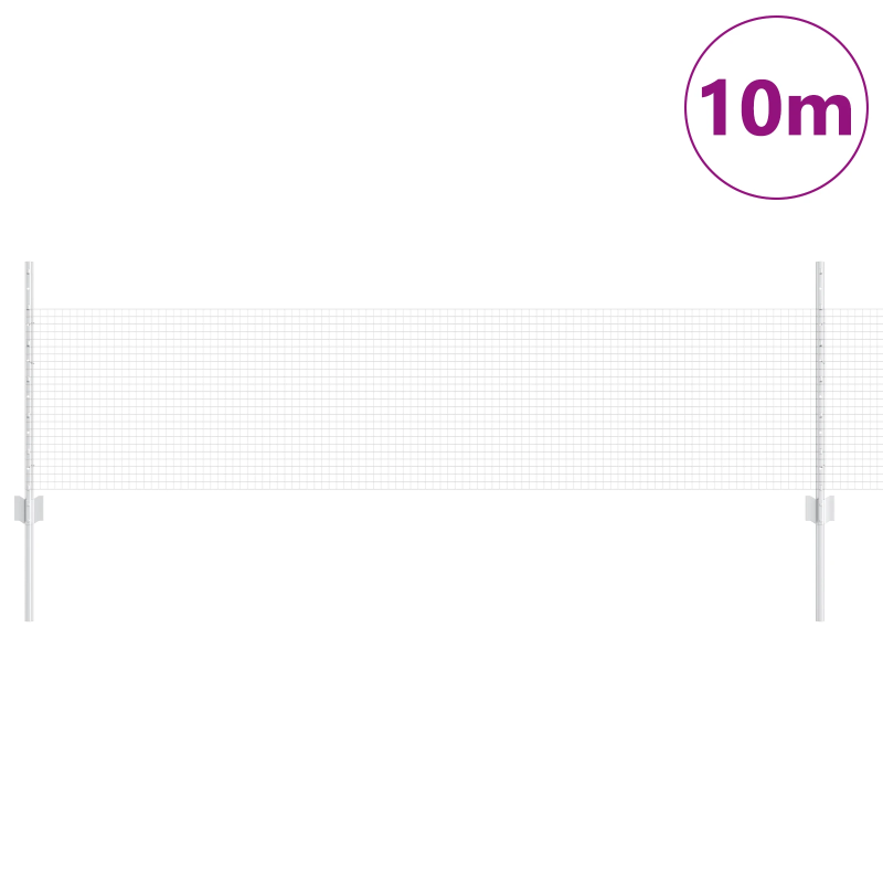 vidaXL Žogs ar stabu Sudraba 0,5 x 10 m Tērauds