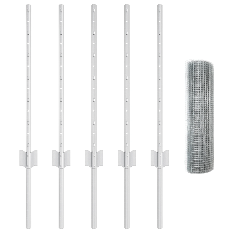 vidaXL Žogs ar stabu Sudraba 0,6 x 10 m Tērauds