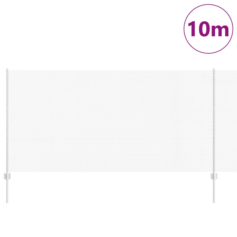 vidaXL Žogs ar stabu Sudraba 1,2 x 10 m Tērauds