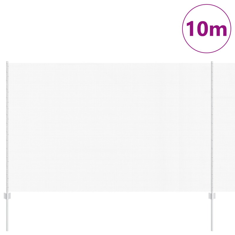 vidaXL Žogs ar stabu Sudraba 1,5 x 10 m Tērauds