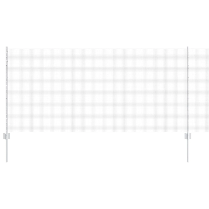 vidaXL Žogs ar stabu Sudraba 1 x 25 m Tērauds