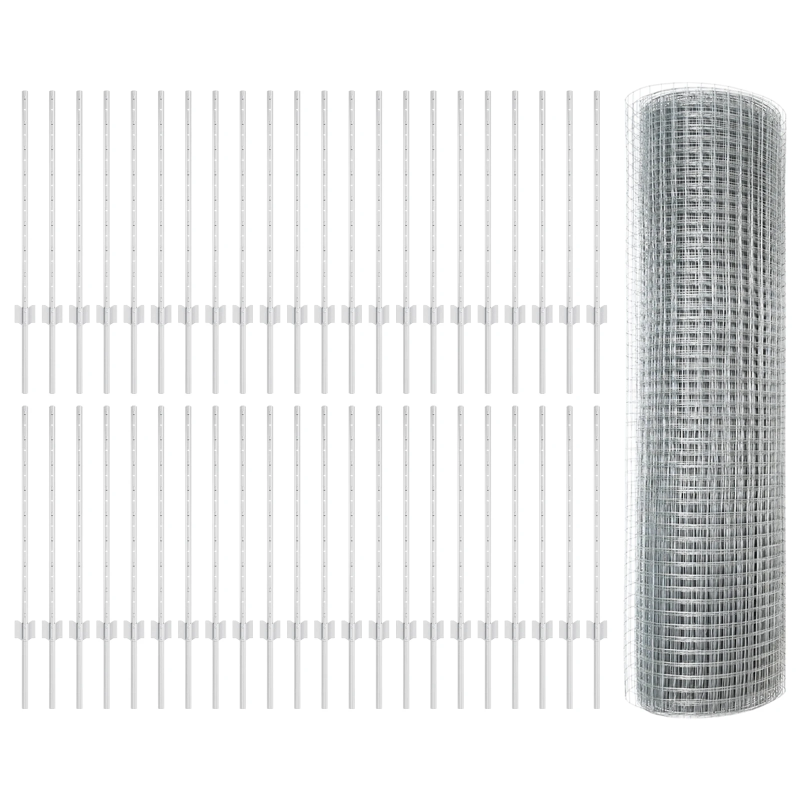 vidaXL Žogs ar stabu Sudraba 0,8 x 100 m Tērauds