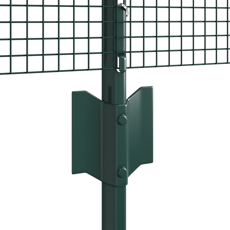 vidaXL Žogs ar stabu Zaļa 0,6 x 10 m Tērauds un PVC