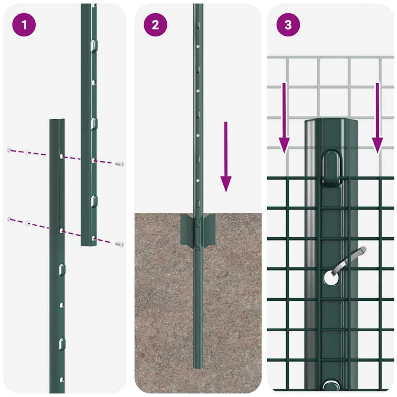 vidaXL Žogs ar stabu Zaļa 1,5 x 10 cm Tērauds