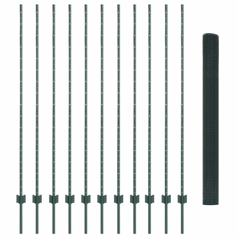 vidaXL Žogs ar stabu Zaļa 1,5 x 10 cm Tērauds