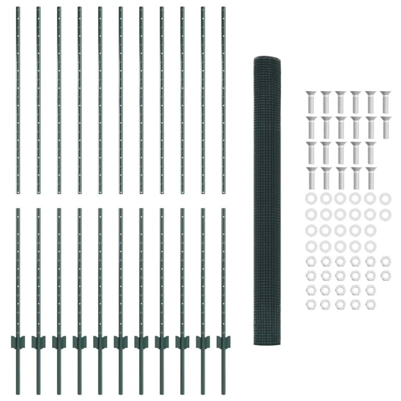 vidaXL Žogs ar stabu Zaļa 1,5 x 10 cm Tērauds