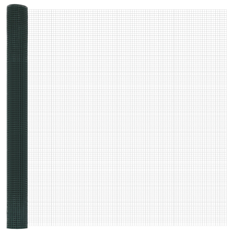 vidaXL Žogs ar stabu Zaļa 1,6 x 10 m Tērauds un PVC