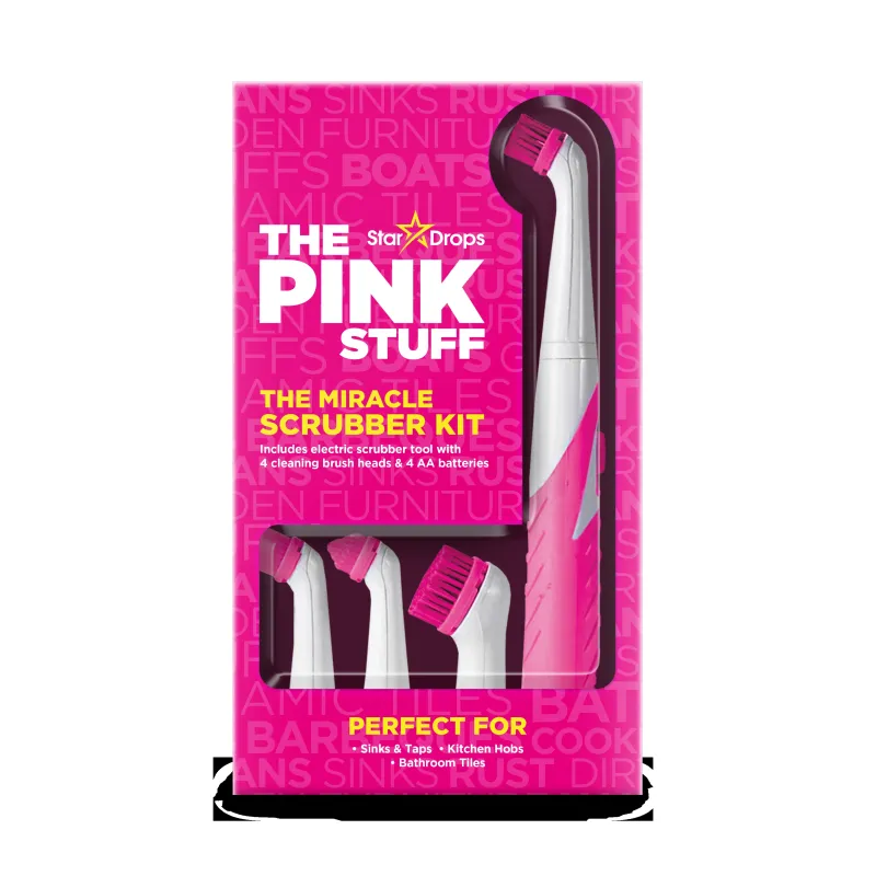 The Pink Stuff elektriskā tīrīšanas birste ar 4 maināmiem uzgaļiem