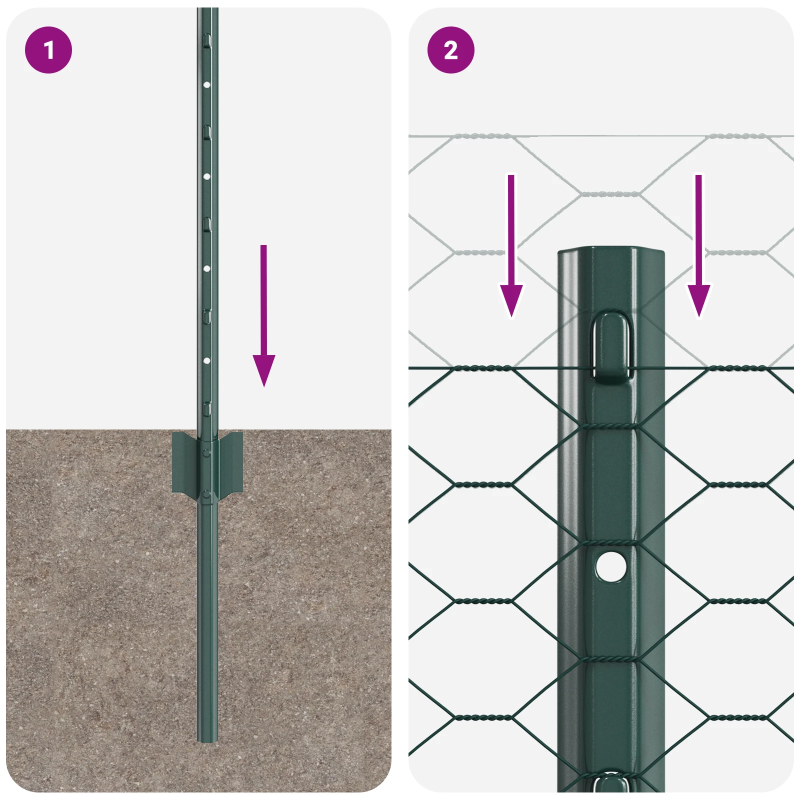 vidaXL Žogs ar stabu Zaļa 0,8 x 10 m Tērauds un PVC