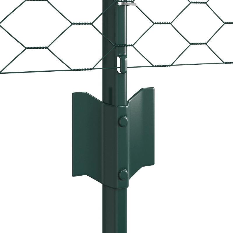 vidaXL Žogs ar stabu Zaļa 0,8 x 10 m Tērauds un PVC